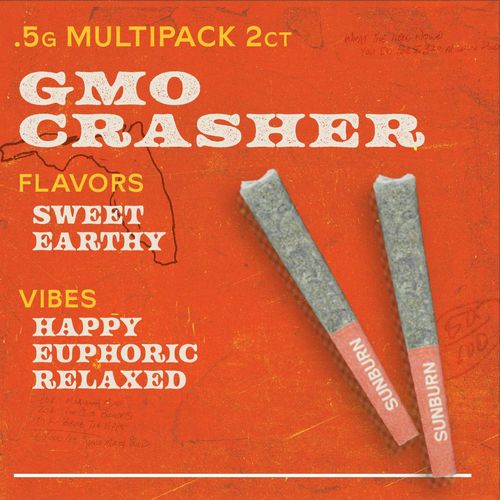 GMO Crasher 2ct Pre Rolls Whole Flower Hybrid - 