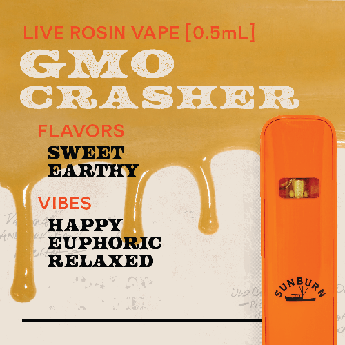 GMO Crasher 0.5g Live Rosin Disposable Vape - 