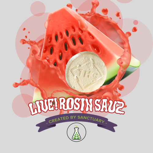 Live Rosin Sauz Wtermelon Chews 100mg 10pk - 