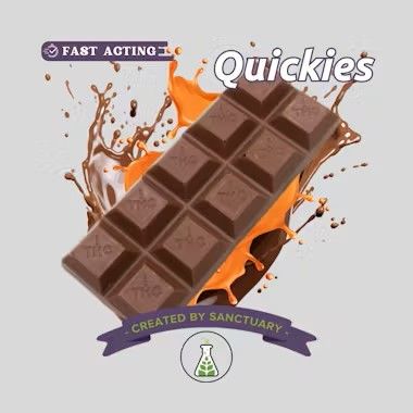 Quickies Caramel Milk Chocolate  100mg Fast-Acting Chocolate Bar - 