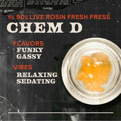 Chem D 1g Live Rosin Fresh Press Hybrid - 