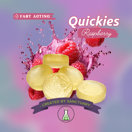 Quickies Full Spectrum Raspberry Soft Chew 60mg 6 pk - 