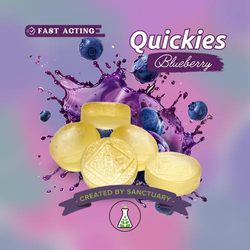 Quickies Full Spectrum Blueberry Soft Chew 60mg 6pk - 