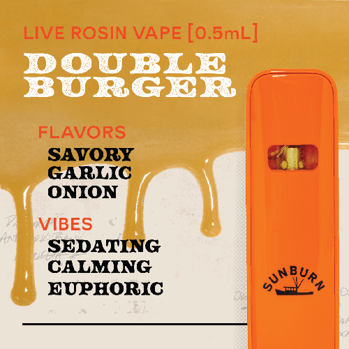 Double Burger 0.5g Live Rosin Disposable Vape - 