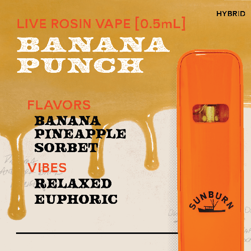 Banana Punch 0.5g Live Rosin Disposable Vape - 