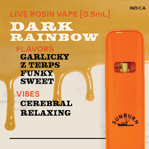 Dark Rainbow 0.5g Live Rosin Disposable Vape - 