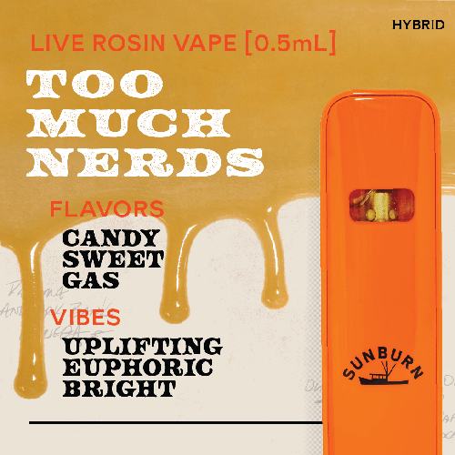 Too Much Nerdz 0.5g Live Rosin Disposable Vape - 