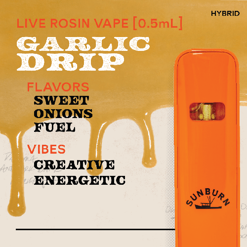 Garlic Drip 0.5g Live Rosin Disposable Vape - 